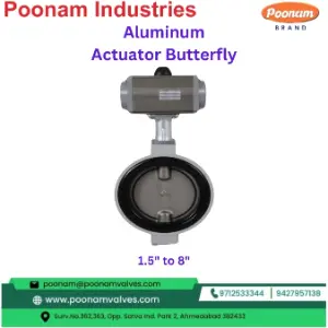 Aluminum Actuator Butterfly Valve 2 to 8 inch